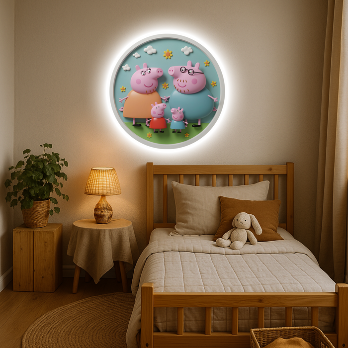 Világító falikép - Peppa Pig - Éjjeli lámpa