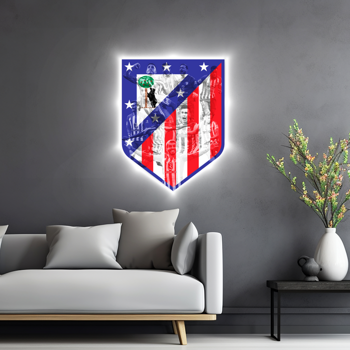 Világító falikép Atlético Madrid