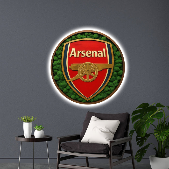 Világító falikép Moss Arsenal - THE GUNNERS