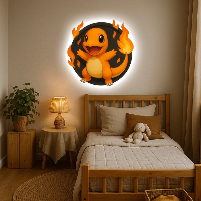 Világító falikép - Charmander Pokémon