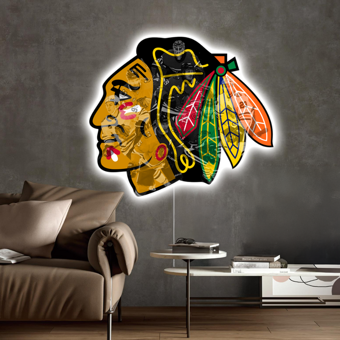 Világító falikép Chicago Blackhawks