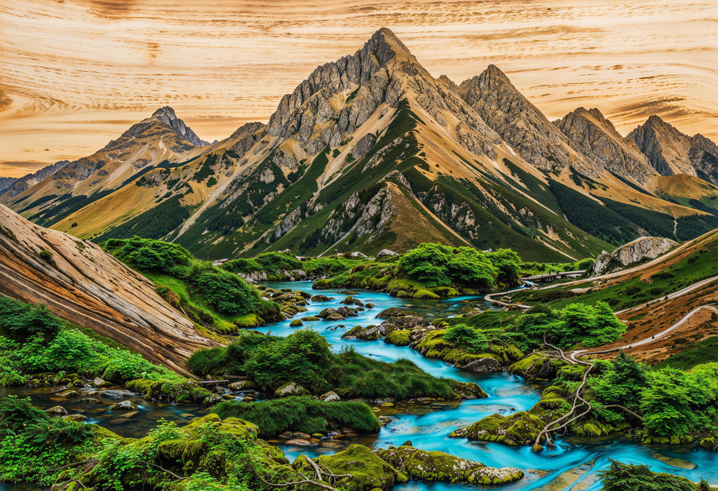 Moss HDF poster - Three Panel Set - Mountains nature