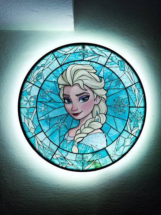 Luminous poster - Glass Elza Frozen