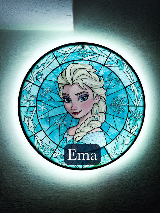 Luminous poster - Glass Elza Frozen
