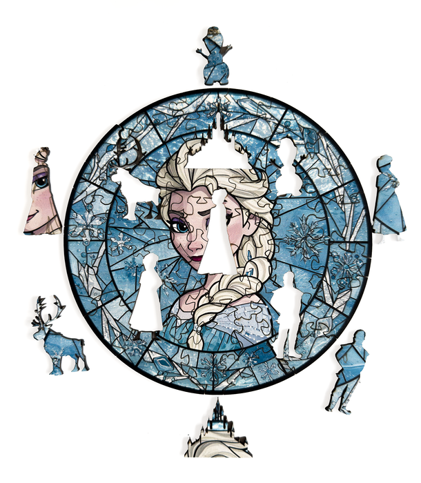 Glass Elza Frozen - Wooden Jigsaw Puzzle