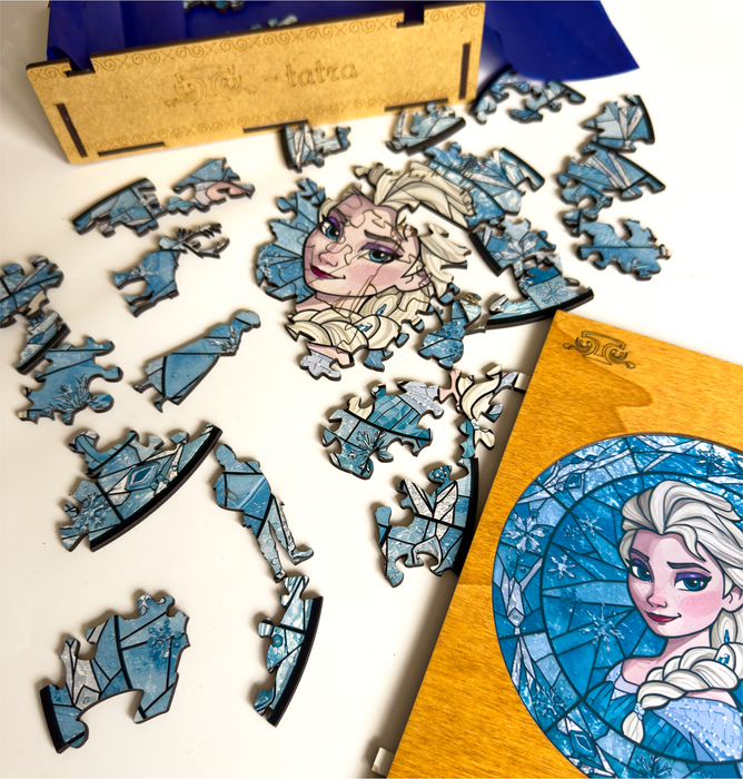 Glass Elza Frozen - Wooden Jigsaw Puzzle