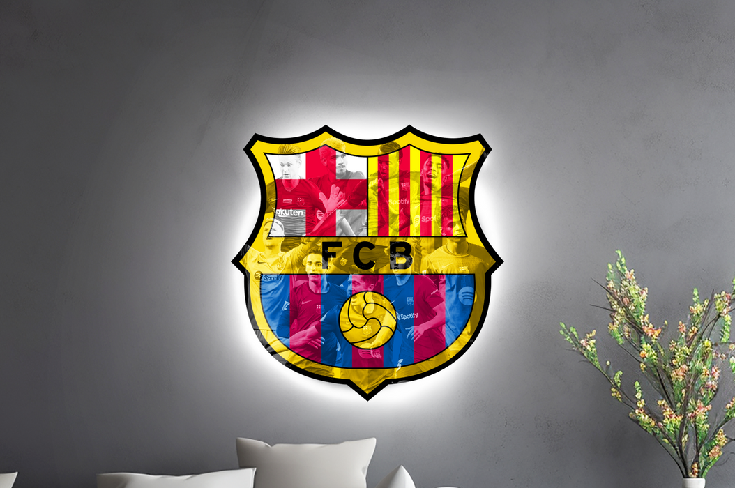 Világító falikép FC Barcelona - Játékosok