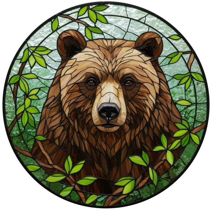Glass HDF poster - Bear