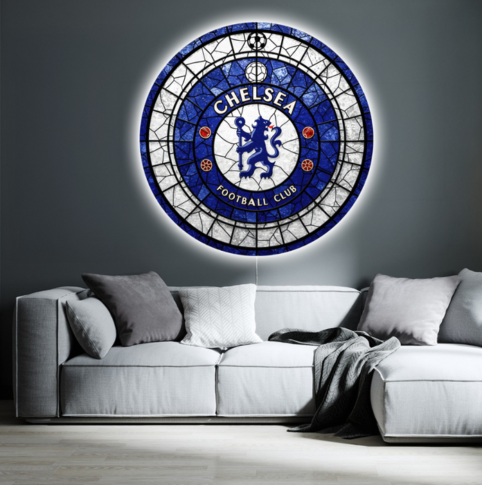 Világító falikép Chelsea - Üveg