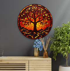 Glass HDF poster - Tree of Fire