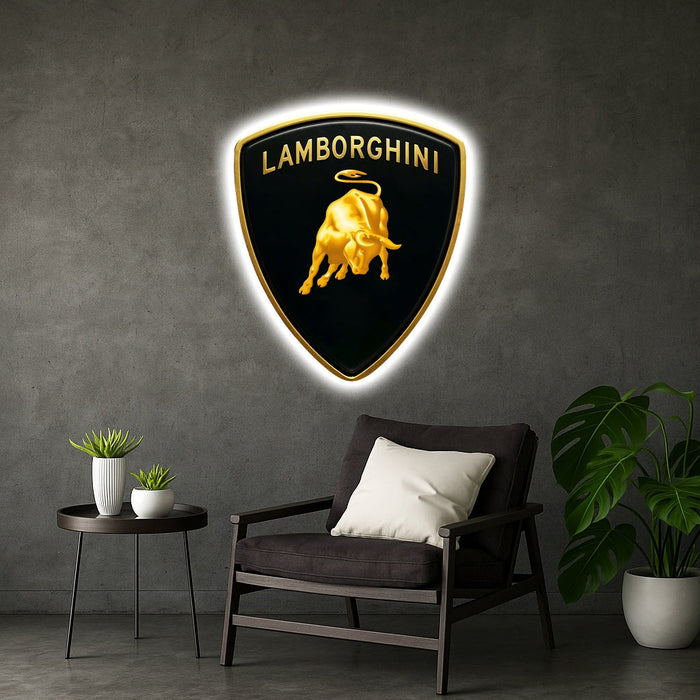 Világító falikép Lamborghini - logó