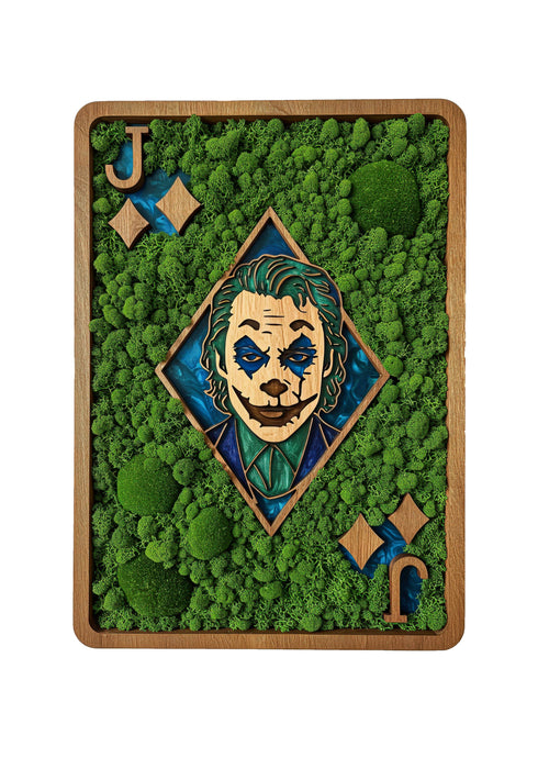 Joker kártya - moha - Fa puzzle