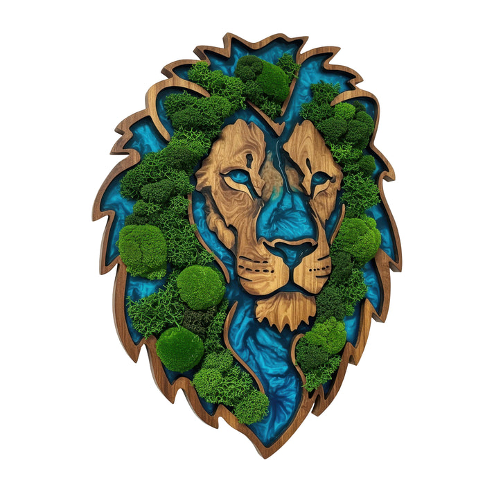 Oroszlán Mufasa - moha - Fa puzzle