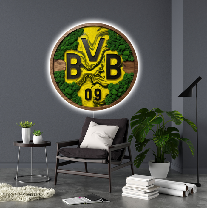 Világító falikép Moss Borussia Dortmund