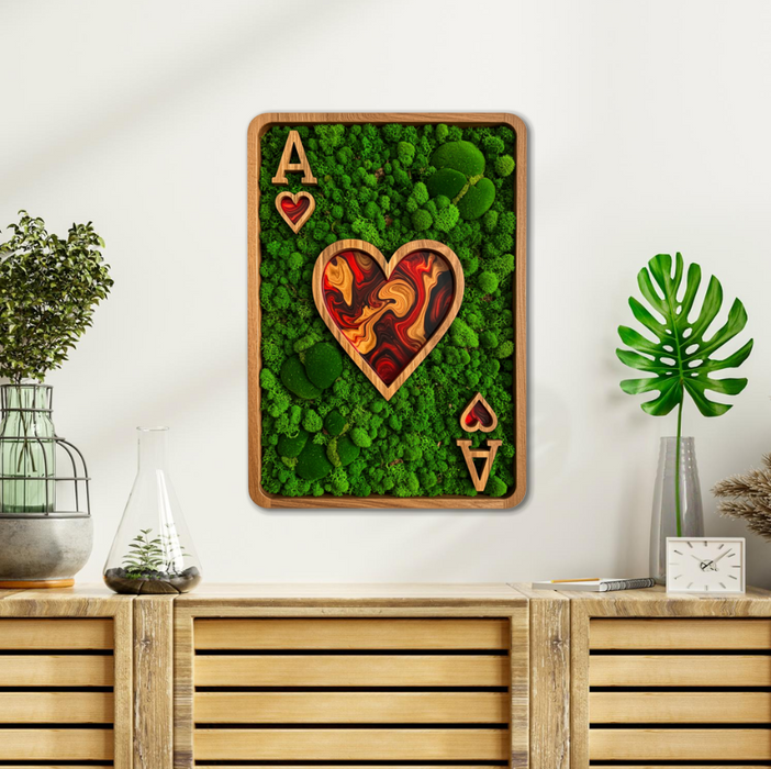 Fa Falikép - Moss Heart kártya