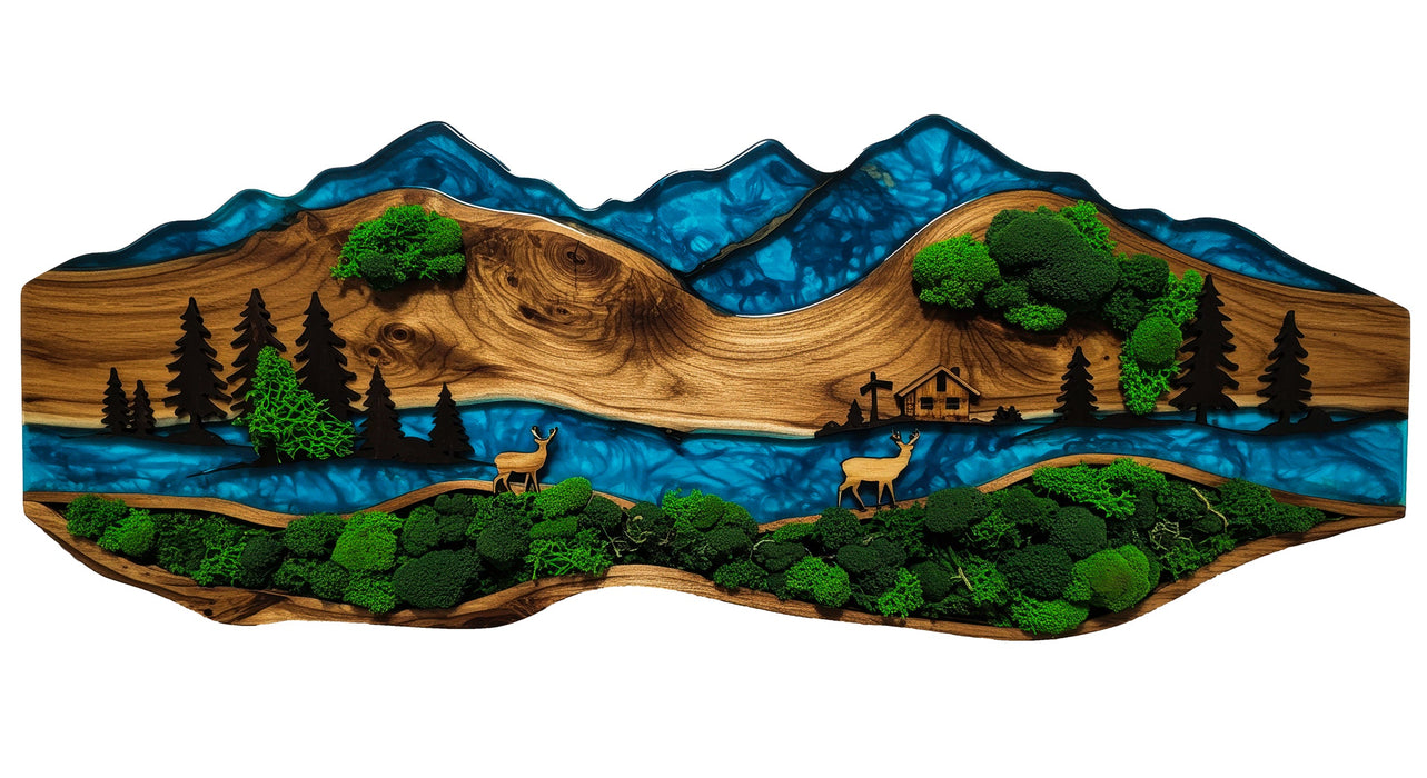 Moss HDF poster - Blue Nature