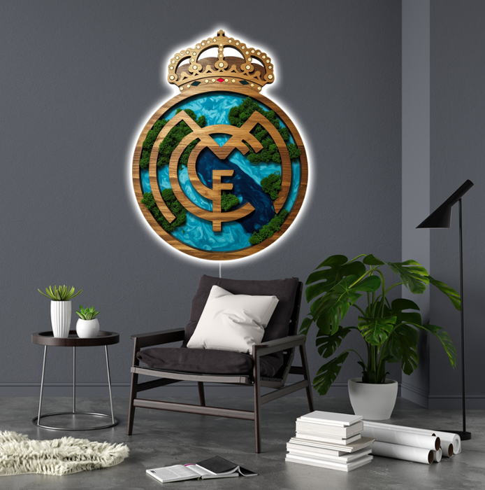 Világító falikép Moss Real Madrid