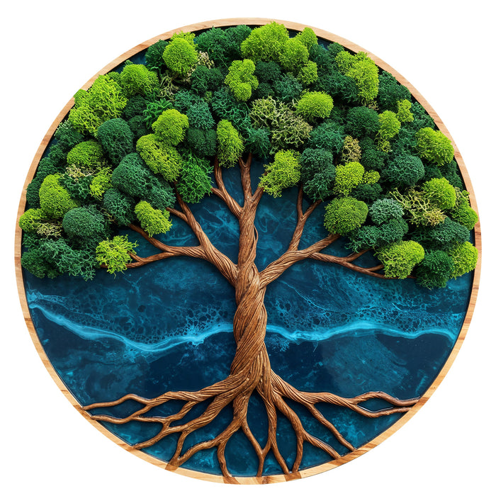Wooden UV printed poster - Tree of life Epoxid