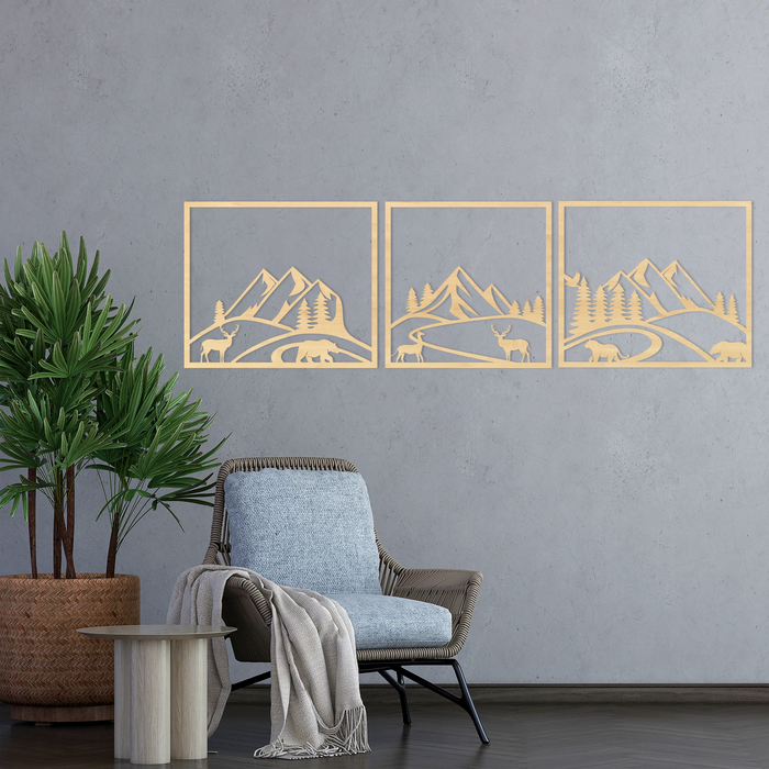 Wooden Wall Decor - Mountain spring