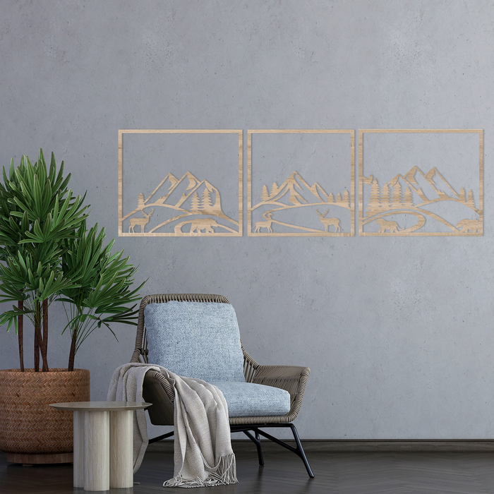 Wooden Wall Decor - Mountain spring