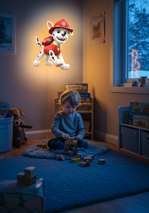 Luminous poster - Marschal - Paw Patrol - Night Lamp