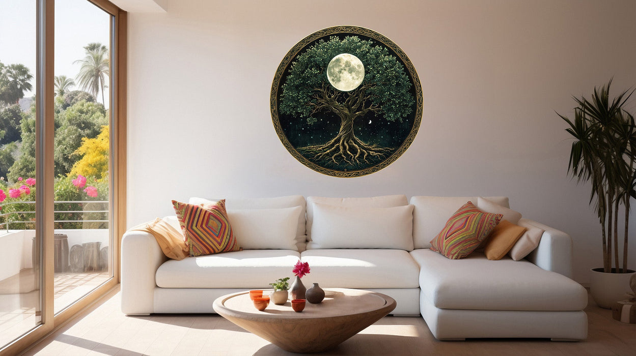 Moss HDF poster - Moon Tree of Life - Peaceful sleep