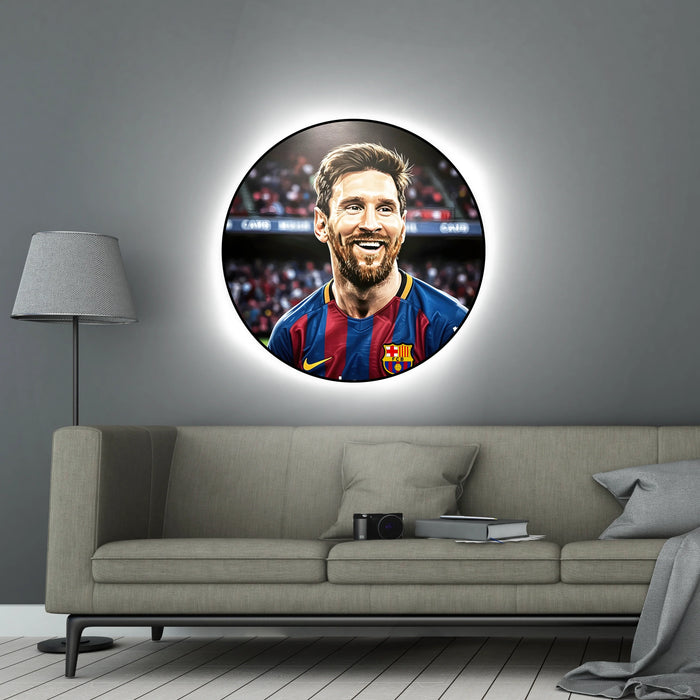 Világító falikép - Lionel Messi