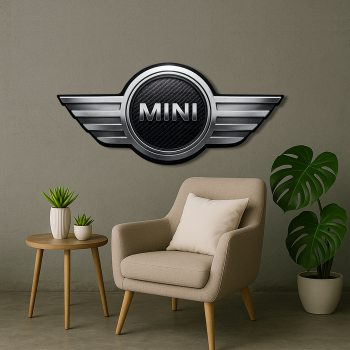Fa Falikép - Mini Cooper - logó