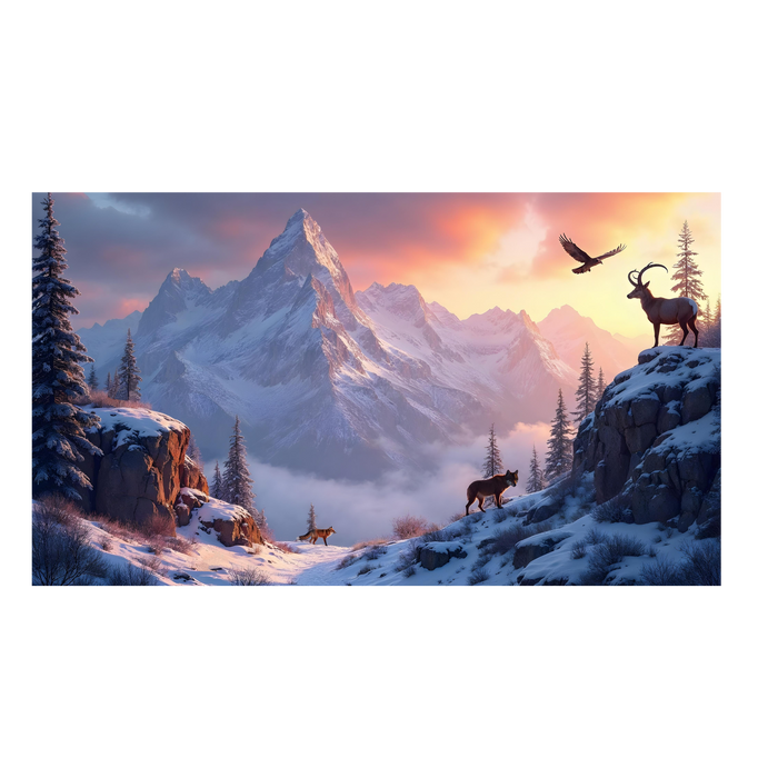 Shining poster Snowy Mountains