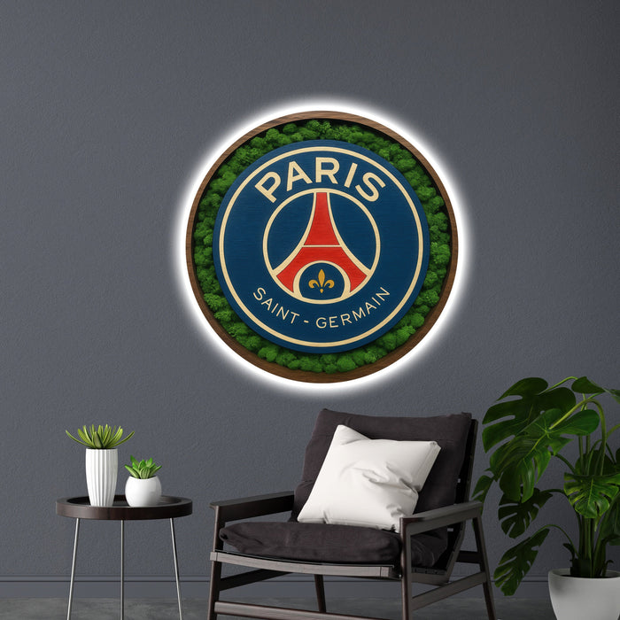Világító falikép Moss PSG – Capital Flame