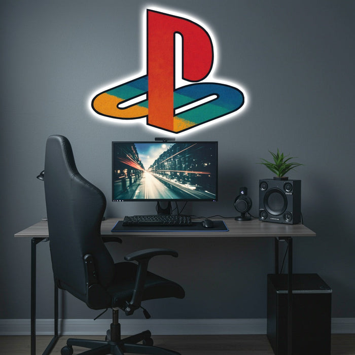 Világító falikép - Playstation - logó
