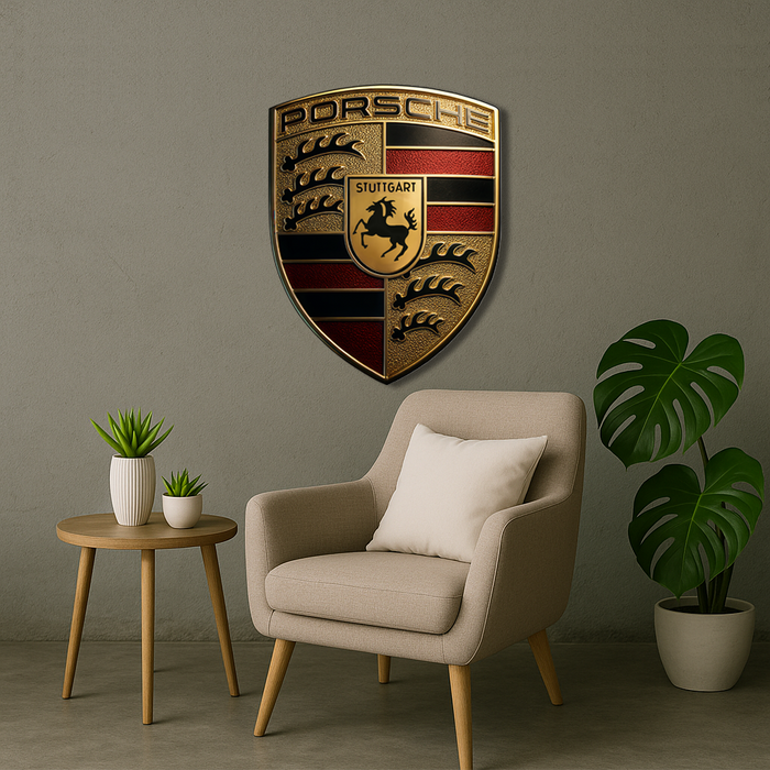 Fa Falikép - Porsche - logó