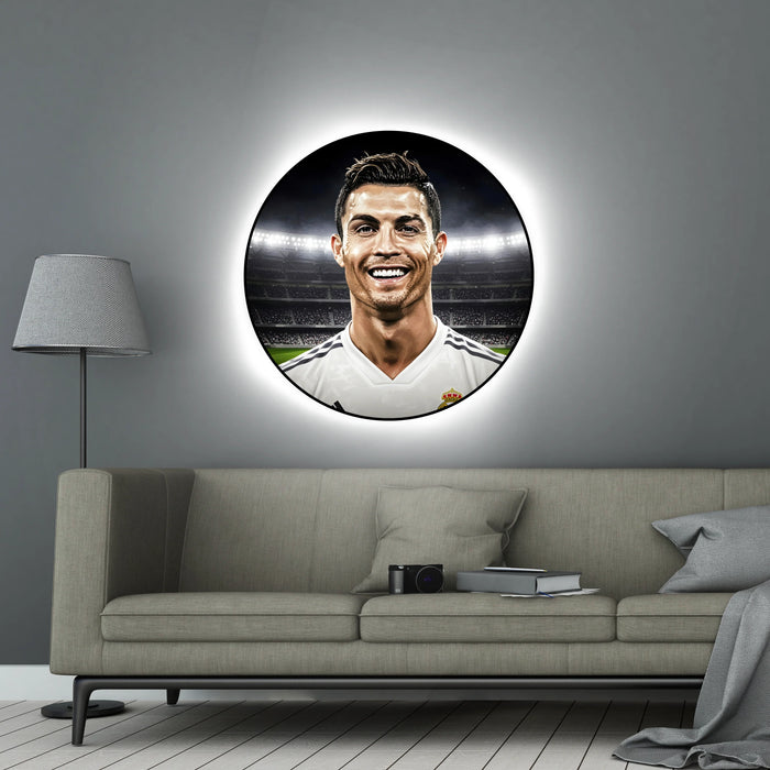 Világító falikép - Cristiano Ronaldo - Portré