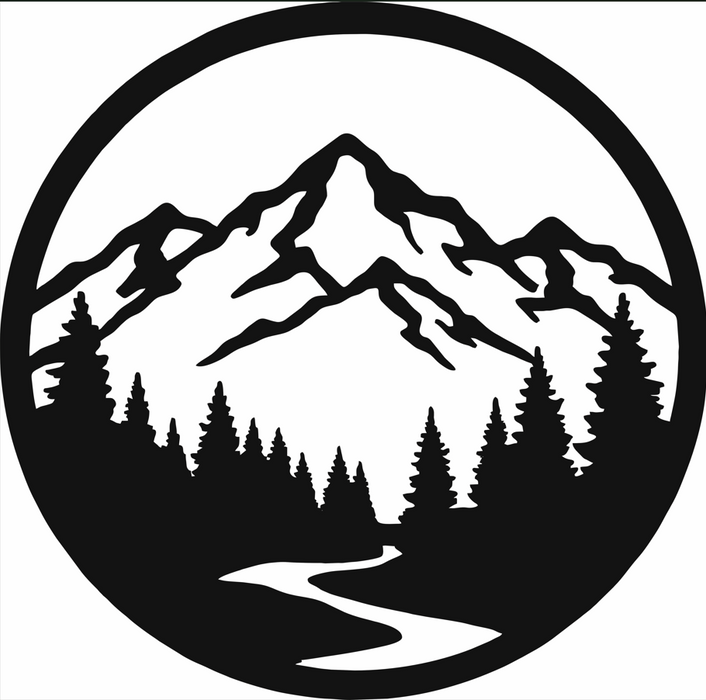 Wooden Wall Decor - Mountain spring