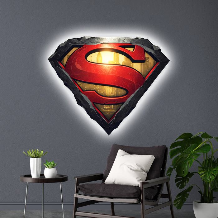 Világító falikép - Superman - logó