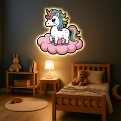Luminous poster - Unicorn Rainbow