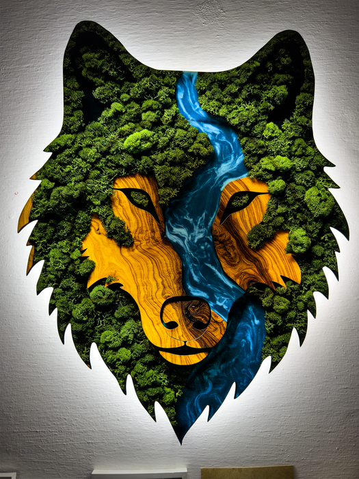 Shining Moss poster Wolf face