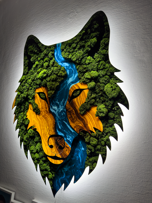 Shining Moss poster Wolf face