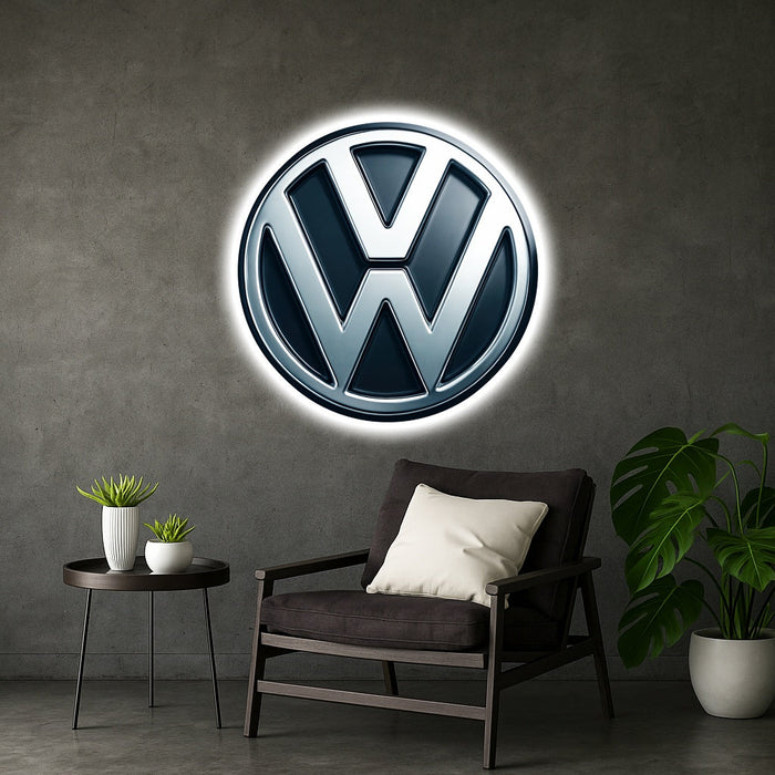 Világító falikép Volkswagen - logó
