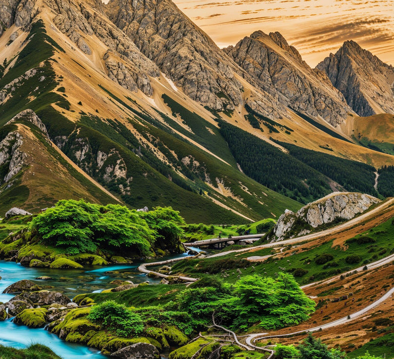 Moss HDF poster - Three Panel Set - Mountains nature