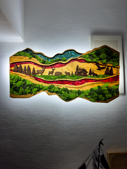 Shining Moss poster - Red Nature