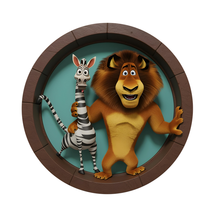 Világító falikép - Madagaszkár - Éjjeli lámpa