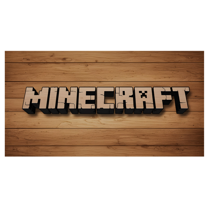 Világító falikép - Minecraft várostábla - Éjjeli lámpa