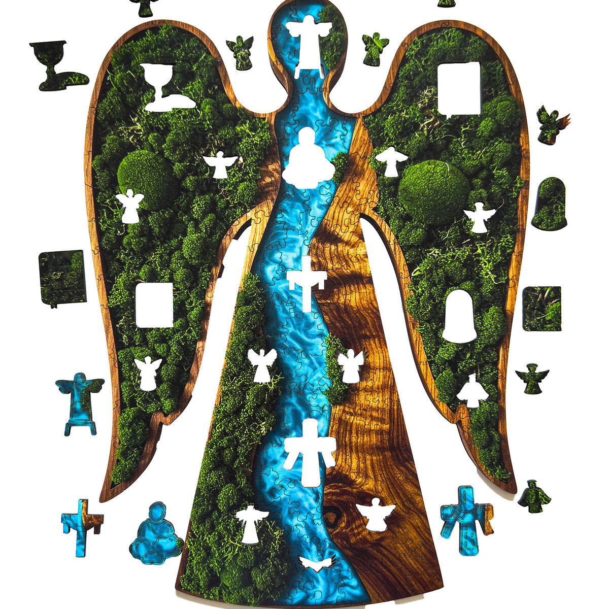 Angel - Moss - Wooden Jigsaw Puzzle — T-Tatra HU