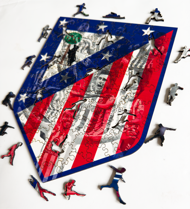 Atlético Madrid - legendás - Fa puzzle