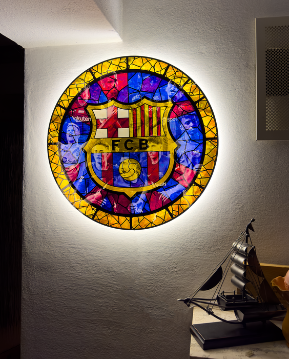 Világító falikép FC Barcelona - Üveg