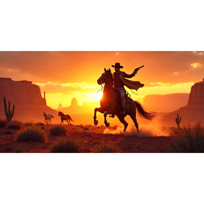 Világító falikép - Cowboy