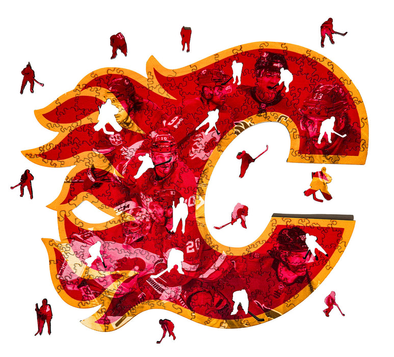 Calgary Flames - játékosok - Fa puzzle