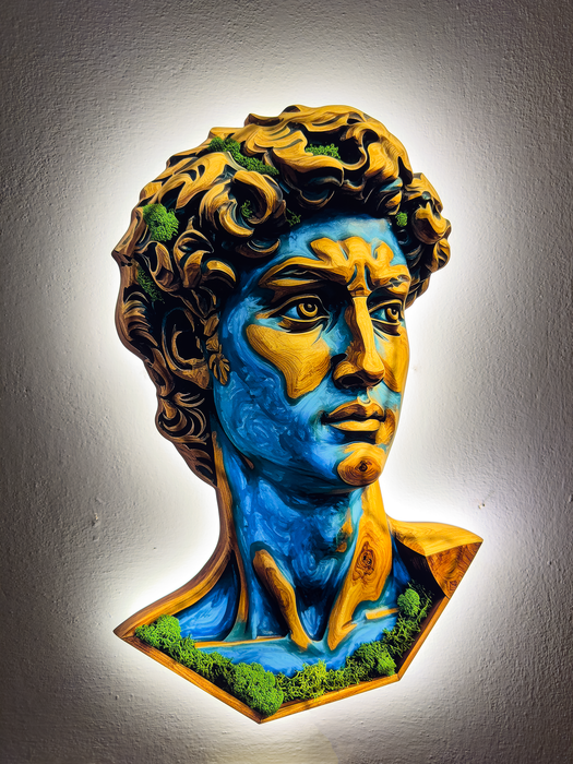 Világító falikép moha David (Michelangelo)