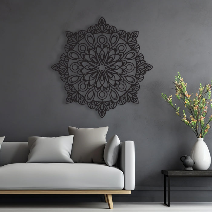 Fa faldekoráció - Mandala